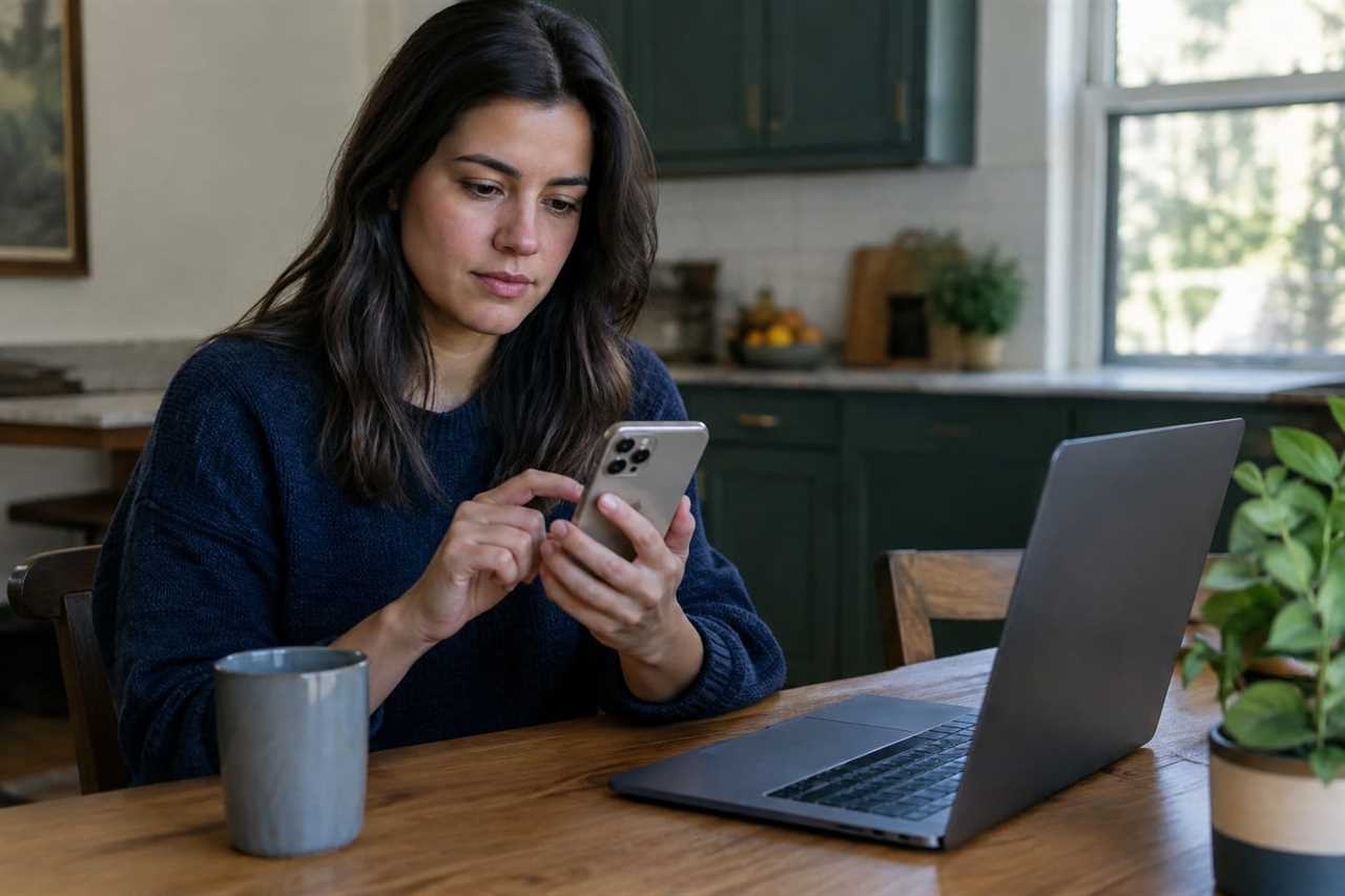 Checking phone settings before a sensitive action