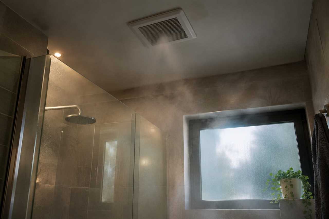 Extractor fan left running to clear moist air